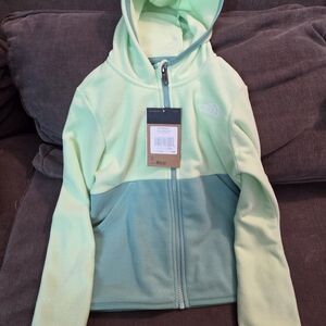 The North Face Kids Hoodie - Light Green and Teal